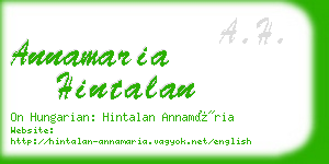 annamaria hintalan business card